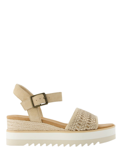 TOMS Diana Platform Wedge Sandals, Champagne, Champagne