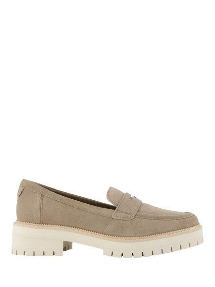 TOMS Cara Lug Sole Leather Loafers, Dune, Dune