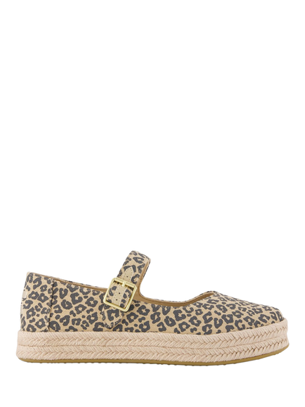 TOMS Carolina Animal Print Mary Jane Flatform Espadrilles, Oatmeal, Oatmeal