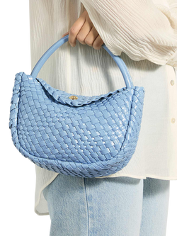 Dune London Dinideliberate Woven Grab Bag - view 2, Pale Blue