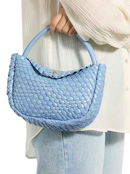 Dune London Dinideliberate Woven Grab Bag - view 2, Pale Blue