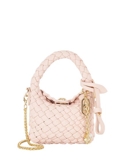 Dune London Deliberatexs Woven Bag Charm - view 2, Blush