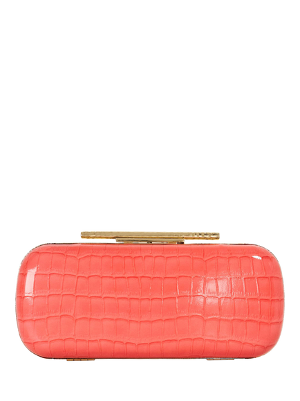 Dune London Body Chain Strap Clutch Bag, Coral - view 2, Coral
