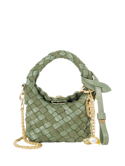 Dune London Deliberatexs Woven Bag Charm - view 2, Green