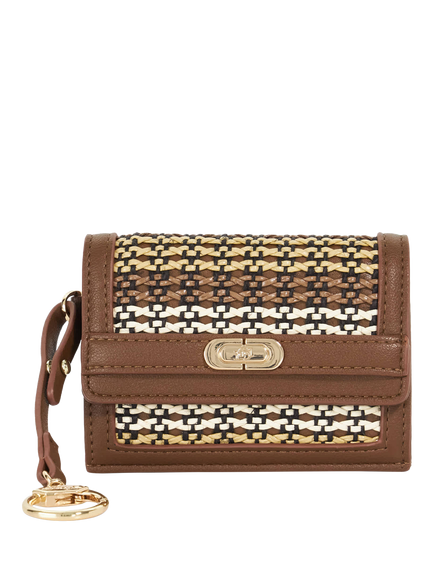 Dune London Kimble Textured Card Holder, Brown, Brown