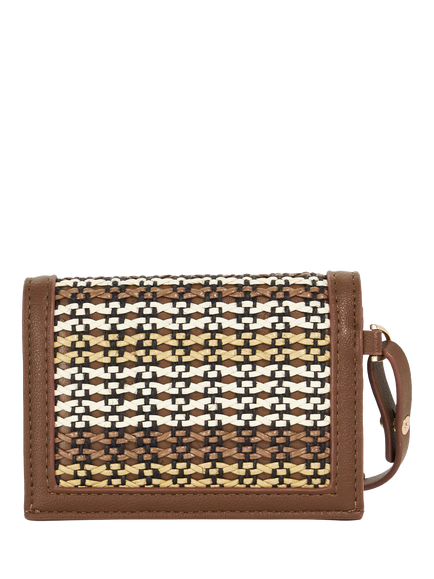 Dune London Kimble Textured Card Holder, Brown - view 2, Brown