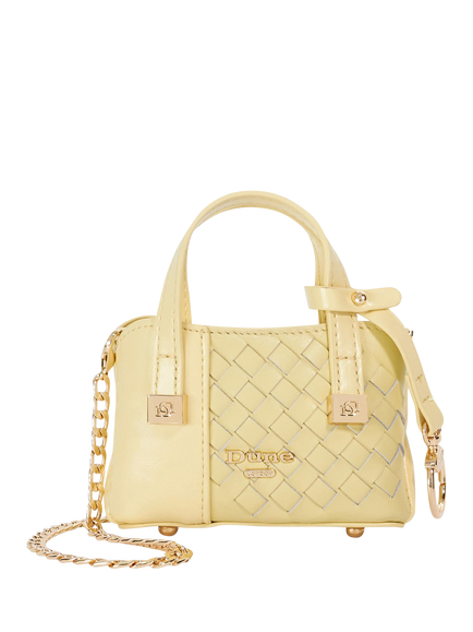 Dune London Small Dorry Tote Bag Charm, Yellow