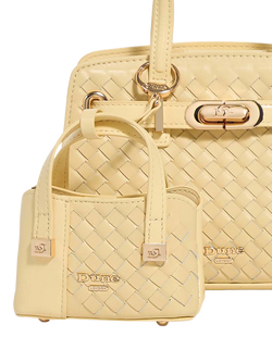 Dune London Small Dorry Tote Bag Charm - view 2, Yellow