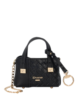 Dune London Small Dorry Tote Bag Charm, Black
