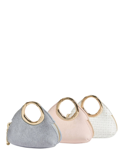 Dune London Spend Mini Circular Detail Bag Charm - view 2, Blue