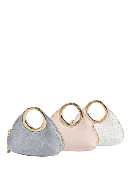 Dune London Spend Mini Circular Detail Bag Charm - view 2, Blue