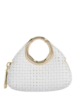 Dune London Spend Mini Circular Detail Bag Charm - view 2, White