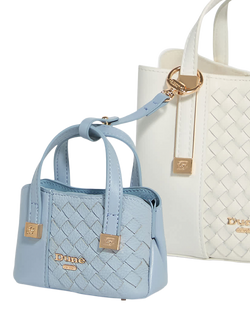 Dune London Small Dorry Tote Bag Charm - view 2, Pale Blue