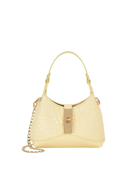 Dune London Supportive Chain Strap Micro Bag, Yellow, Yellow