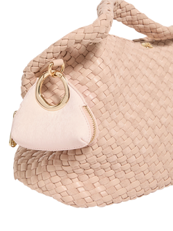 Dune London Spend Mini Circular Detail Bag Charm, Pink