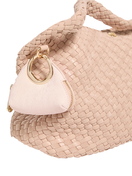 Dune London Spend Mini Circular Detail Bag Charm, Pink