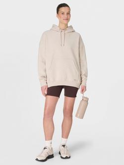 Sweaty Betty Brushed Classic Hoodie, Wheat Beige Marl, Wheat Beige Marl