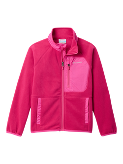 Columbia Kids' Fast Trek Fleece Zip-Up Jacket, Guava Pink, Guava Pink