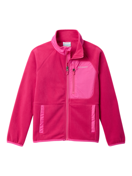 Columbia Kids' Fast Trek Fleece Zip-Up Jacket, Guava Pink, Guava Pink