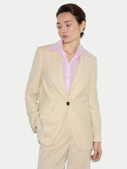 Jigsaw Knox Wool Blend Tailored Blazer, Cream