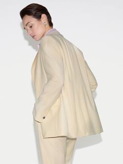 Jigsaw Knox Wool Blend Tailored Blazer, Cream - view 2, Cream