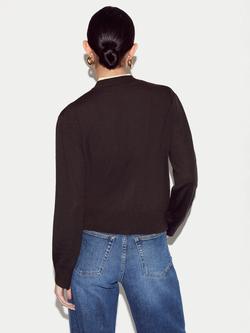 Jigsaw Double Layer Pure Wool Cardigan, Brown - view 2, Brown