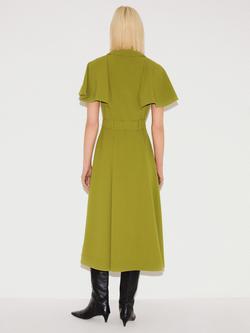 Jigsaw Belted Cap Sleeve Shirt Dress - view 2, Green