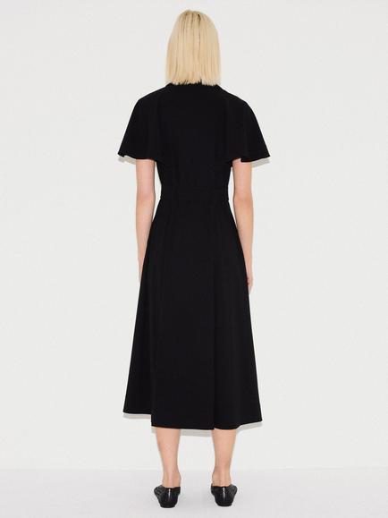 Jigsaw Belted Cap Sleeve Shirt Dress - view 2, Black