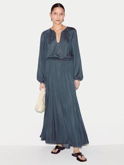 Jigsaw Satin Cowl Neck Maxi Dress, Blue, Blue