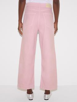 Jigsaw Tyne Wide Leg Cropped Jeans, Pink - view 2, Pink