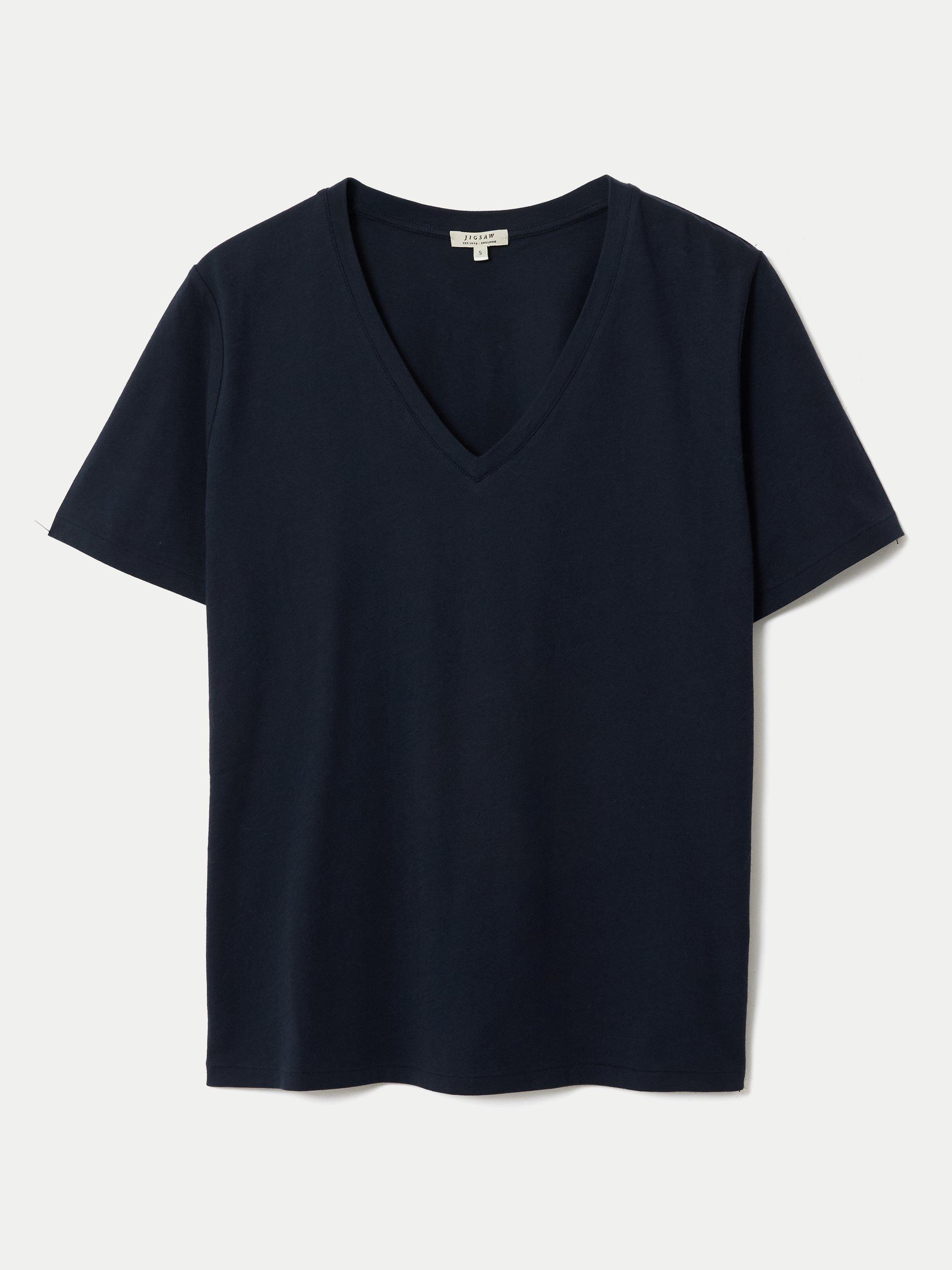Jigsaw Supima Cotton V Neck T-Shirt