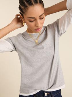 Baukjen Addie Mock Sleeve Top, Grey - view 2, Grey