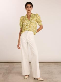 Baukjen Nolan Floral Print Blouse, Yellow - view 2, Yellow