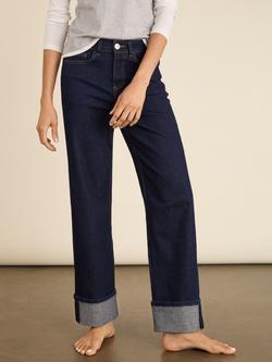 Baukjen Helen Straight Turn Up Jeans, Dark Blue, Dark Blue