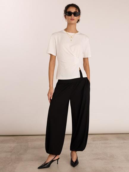 Baukjen Lois Draped Top, White - view 2, White