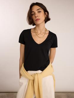 Baukjen Riley V-Neck Slim T-Shirt, Black, Black