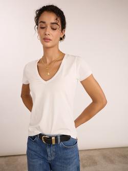 Baukjen Riley V-Neck Slim T-Shirt, White, White