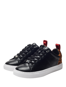 Moda in Pelle Beccles Lace Up Trainers, Black - view 2, Black