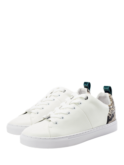 Moda in Pelle Beccles Lace Up Trainers, White - view 2, White
