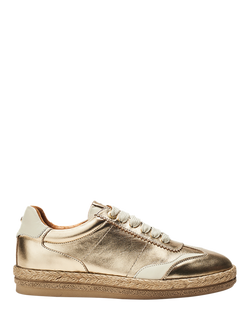 Moda in Pelle Baibe Lace Up Trainers, Gold, Gold