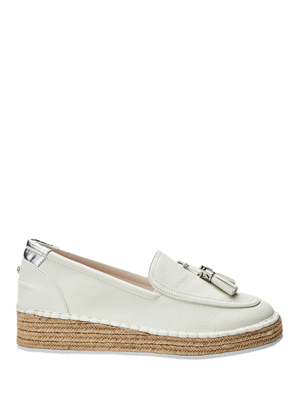 Moda in Pelle Elga Wedge Heel Espadrilles, White, White