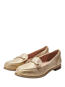 Moda in Pelle Evaria Loafers, Gold - view 2, Gold