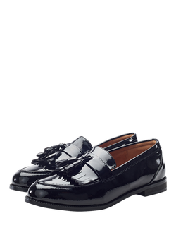 Moda in Pelle Ebara Patent Loafers, Black - view 2, Black