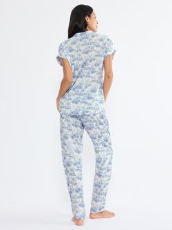 Triumph Boyfriend Fit Pyjama Set - view 2, White/Blue