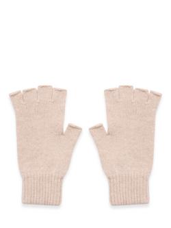 Celtic & Co. Geelong Wool Fingerless Gloves, Derby Grey, Oatmeal