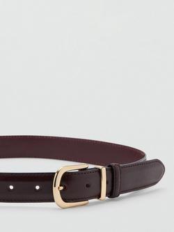 Mango Pure Patent Leather Belt - view 2, Bordeaux