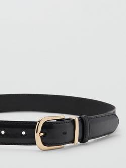 Mango Pure Patent Leather Belt - view 2, Black