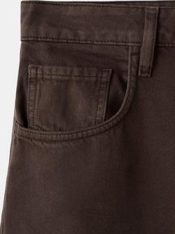 Mango High Rise Barrel Leg Jeans, Chocolate - view 2, Chocolate