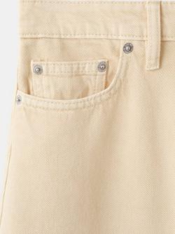 Mango High Rise Wide Leg Jeans, Vanilla - view 2, Vanilla