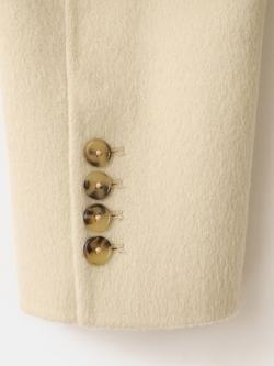 Mango Straight Wool Blend Coat, Vanilla - view 2, Vanilla